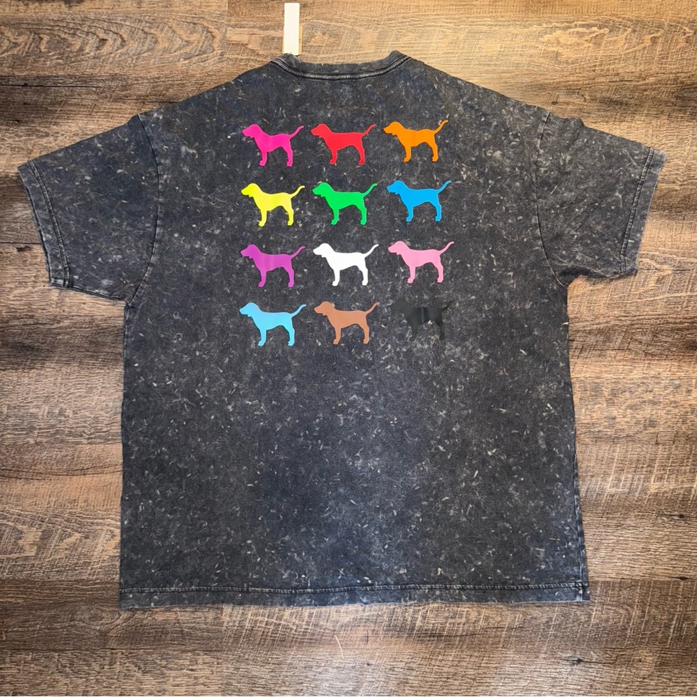 Victoria's Secret PINK Washed Black Tee New with Tags